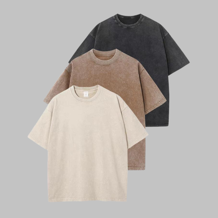 AFINA™ - Chemise unisexe décontractée à col rond et coupe oversize.