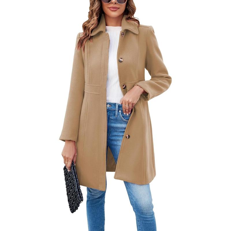VIVIAN™ - Élégant manteau à manches longues et à simple boutonnage pour le bureau