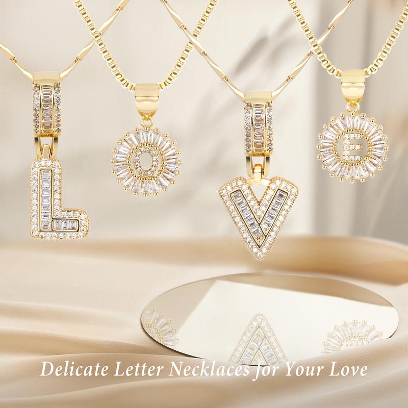 AISHA™ - Colliers pendentifs élégants avec initiale (lot de 2)
