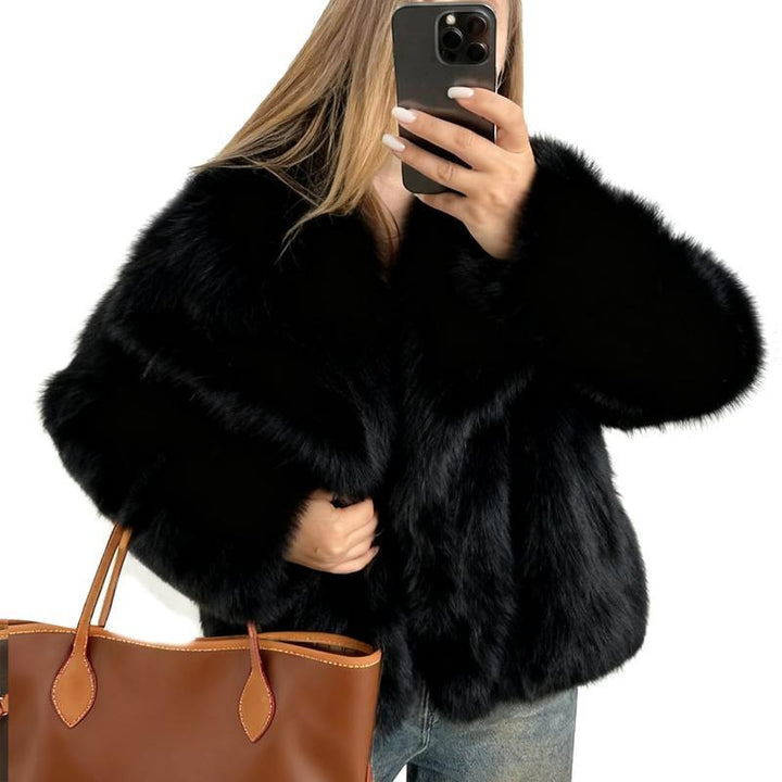 LAURENCE™ - Manteau court en fausse fourrure tendance pour les tenues d'automne et d'hiver