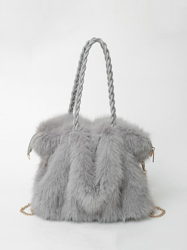 CHARLOTTE™ - Sac cabas bandoulière polyvalent en velours peluche