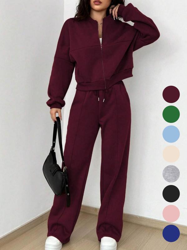 PALOMA™ – Ensemble veste et pantalon zippés streetwear confortable