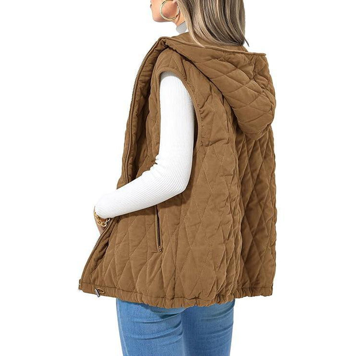 LIAM™ - Manteau d'hiver confortable sans manches à capuche et poches