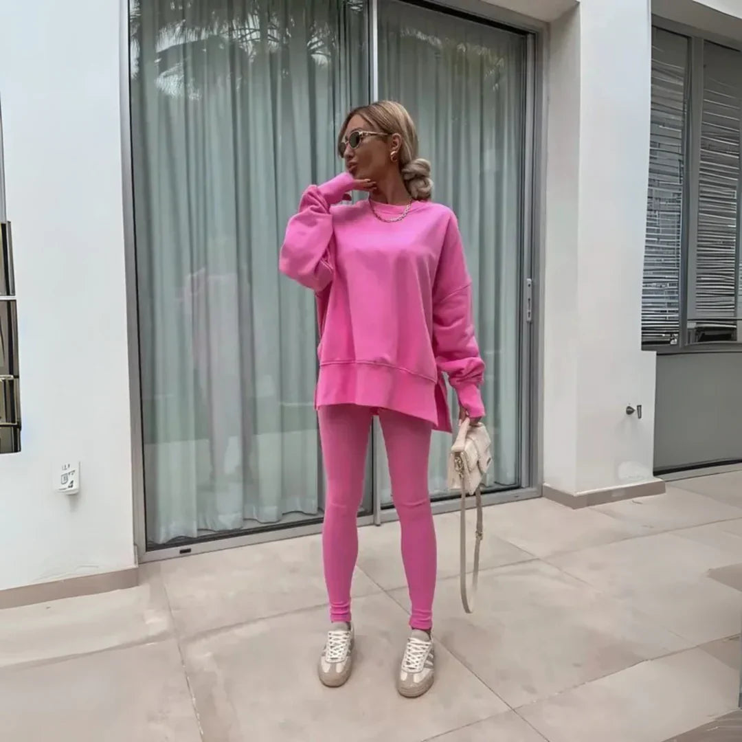 YACHI™ - Ensemble décontracté sweat-shirt à manches longues et pantalon