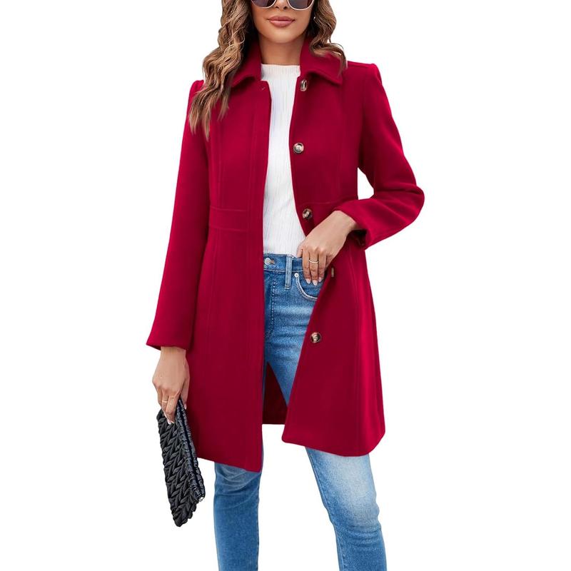 VIVIAN™ - Élégant manteau à manches longues et à simple boutonnage pour le bureau