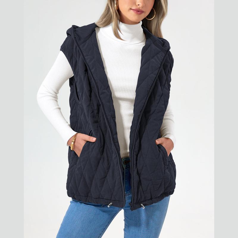 LIAM™ - Manteau d'hiver confortable sans manches à capuche et poches