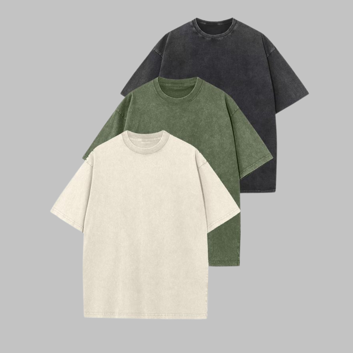 AFINA™ - Chemise unisexe décontractée à col rond et coupe oversize.
