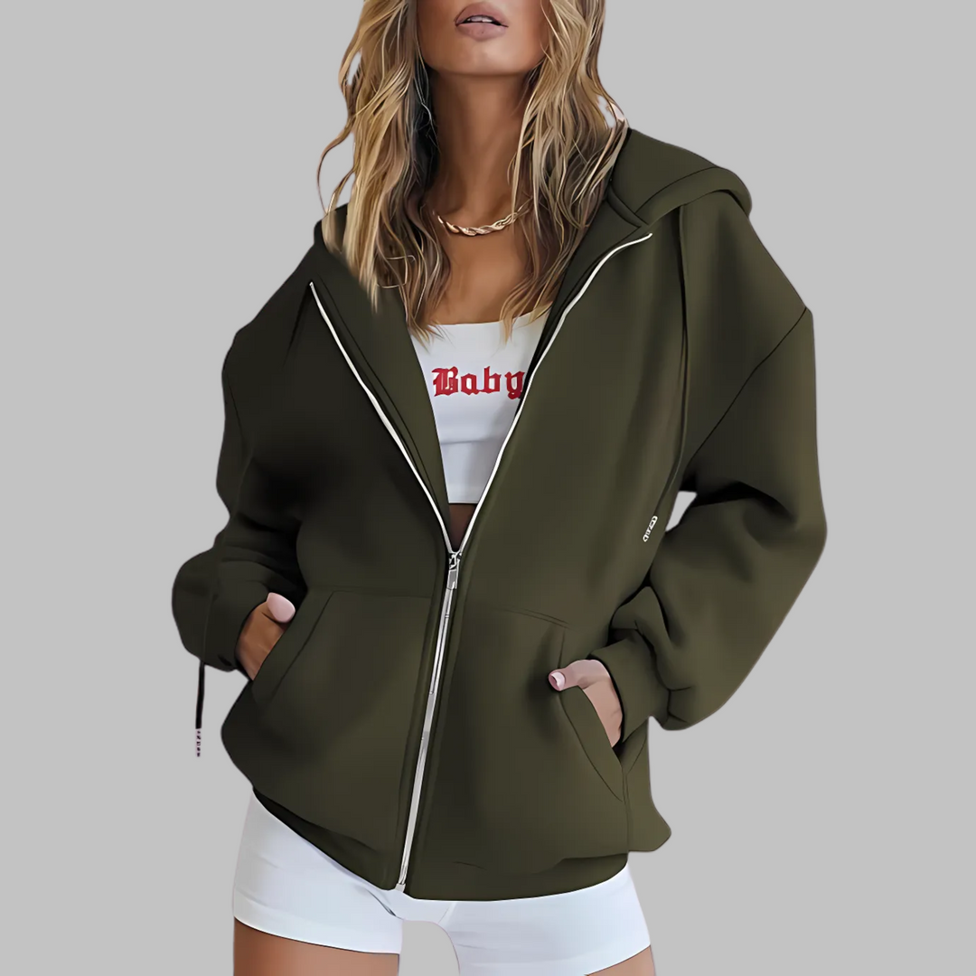 LILMA™ - Veste classique à capuche zippée et oversize