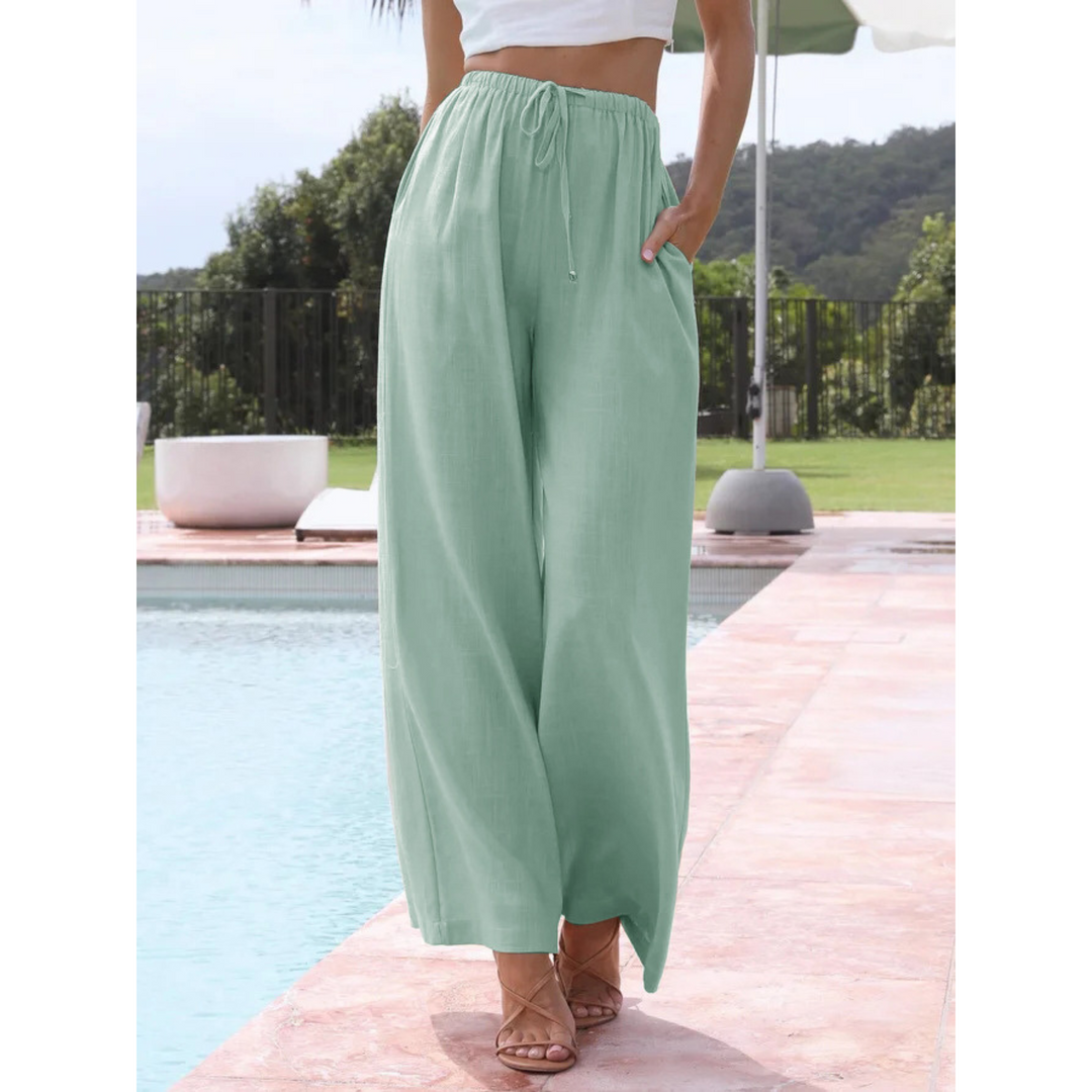 VIRENA™ – Pantalon d'été décontracté, léger et à jambes larges