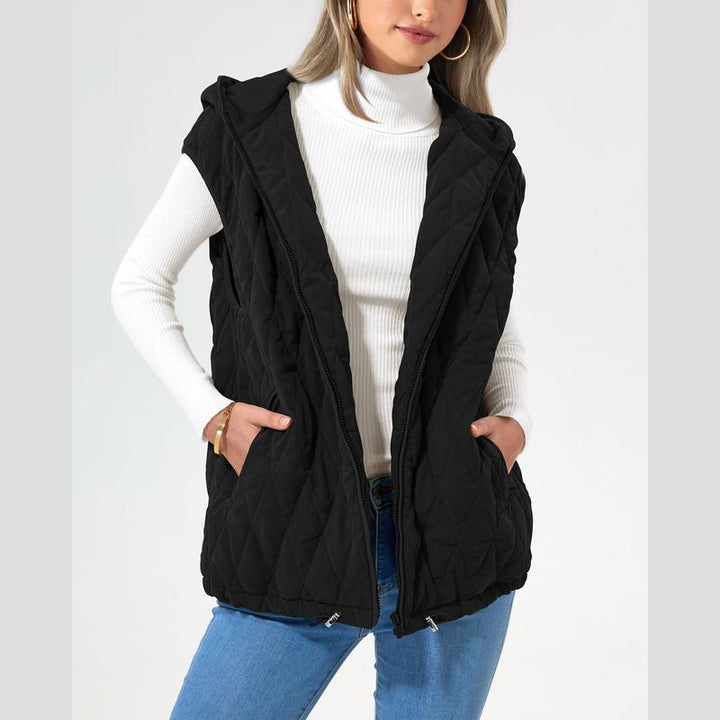 LIAM™ - Manteau d'hiver confortable sans manches à capuche et poches