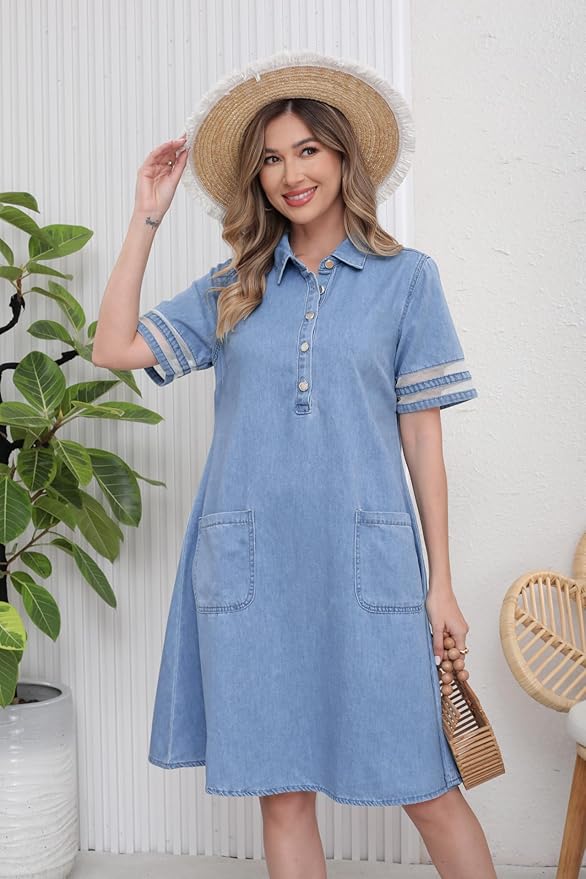 Brittany | Figure Flattering Denim Dress