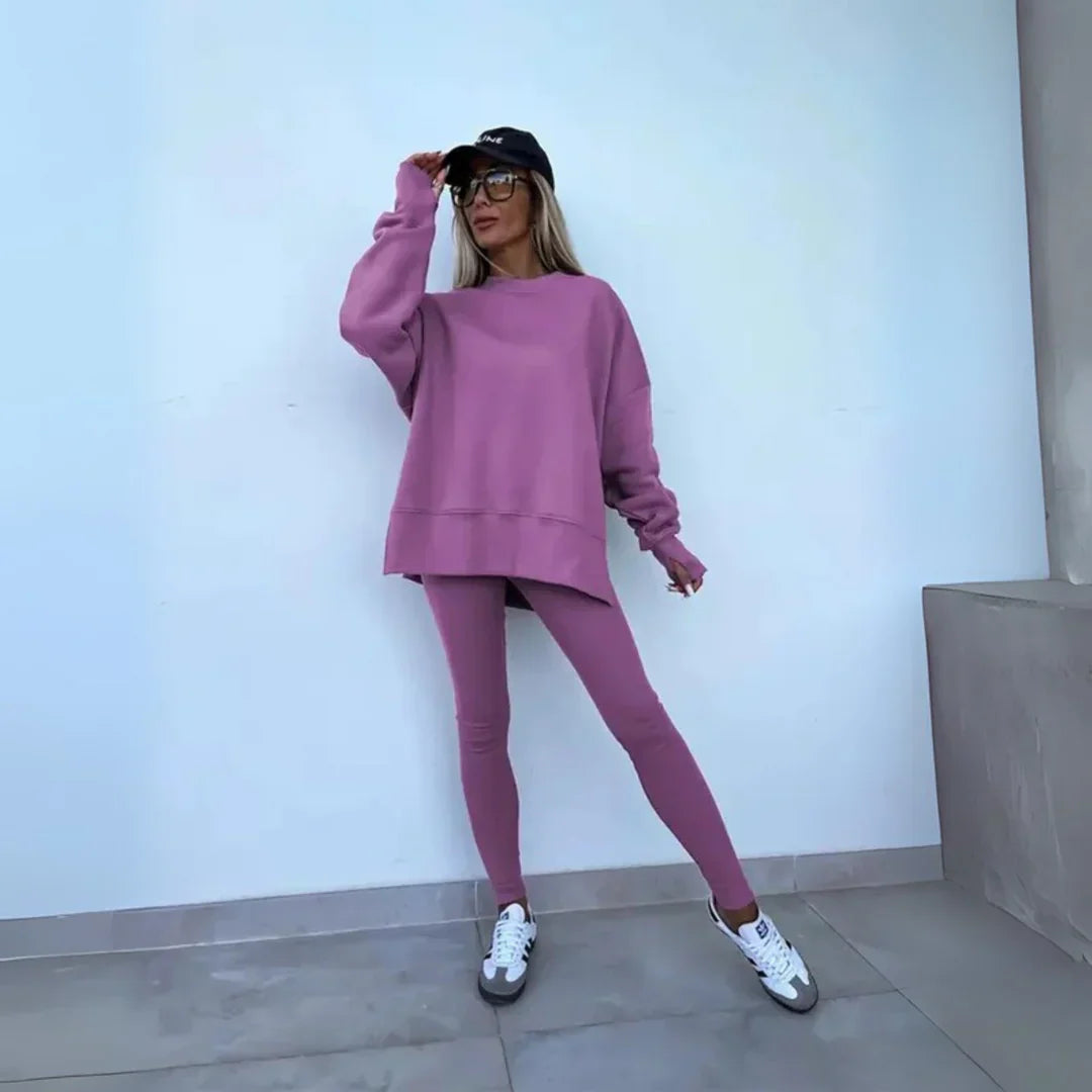 YACHI™ - Ensemble décontracté sweat-shirt à manches longues et pantalon