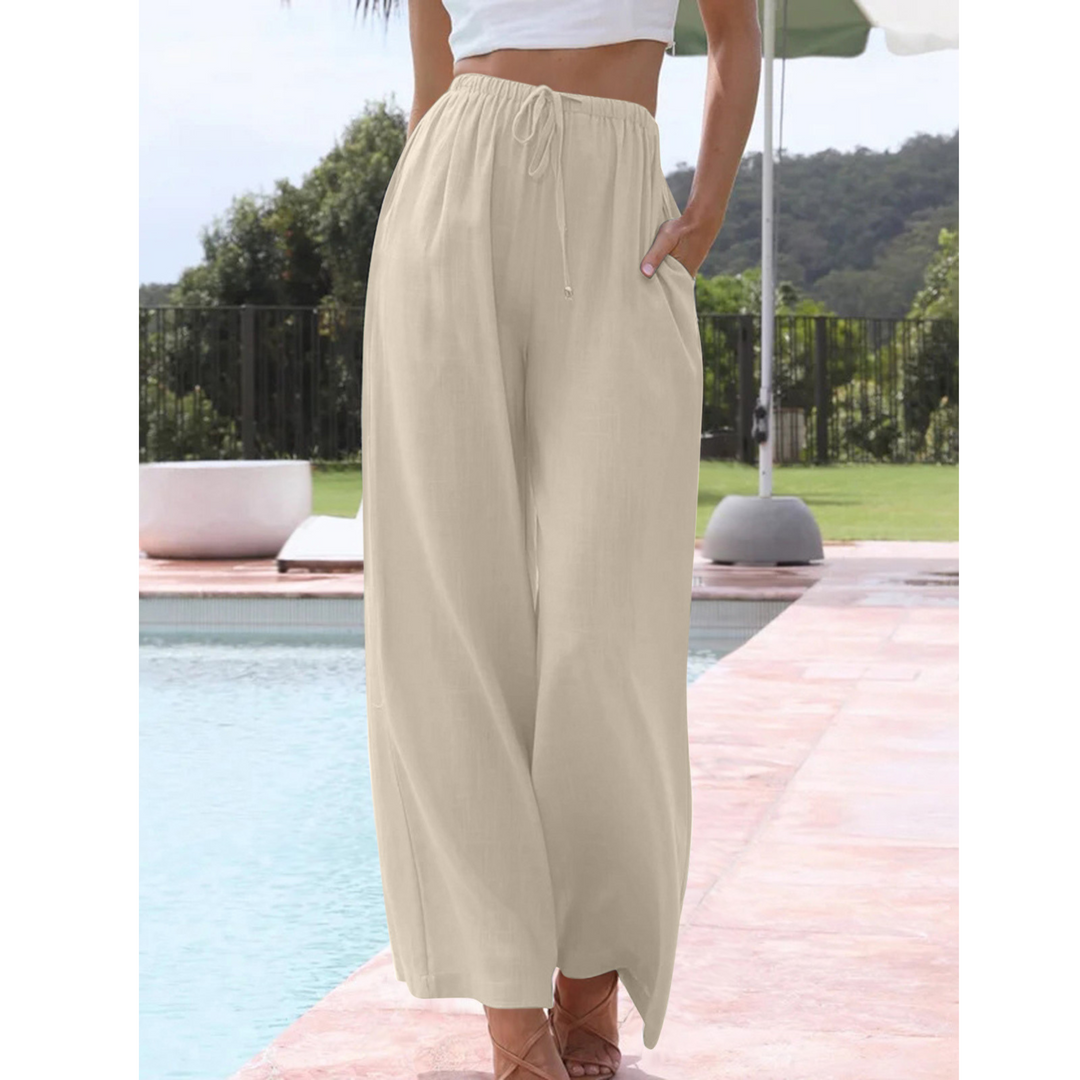 VIRENA™ – Pantalon d'été décontracté, léger et à jambes larges