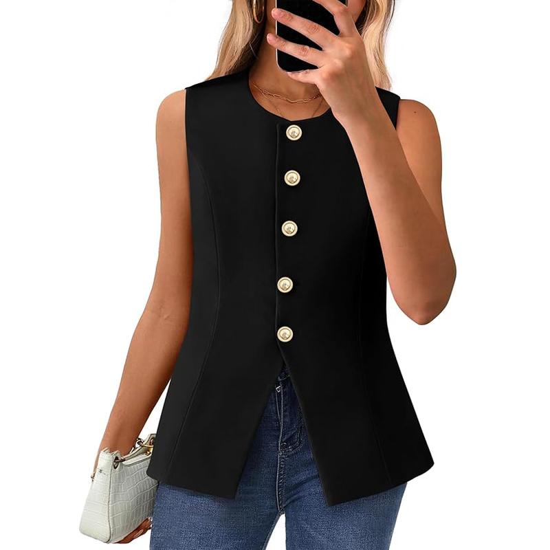 CORAZON™ – Gilet sans manches chic à boutons