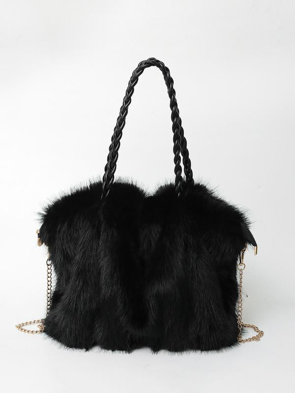 CHARLOTTE™ - Sac cabas bandoulière polyvalent en velours peluche
