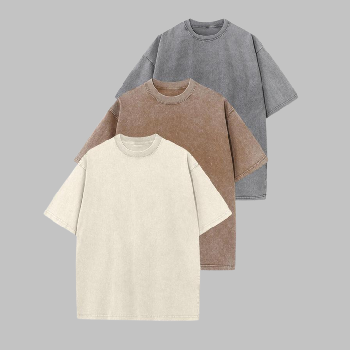 AFINA™ - Chemise unisexe décontractée à col rond et coupe oversize.