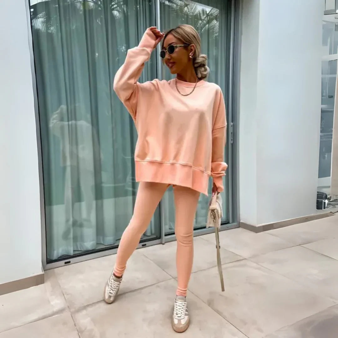YACHI™ - Ensemble décontracté sweat-shirt à manches longues et pantalon