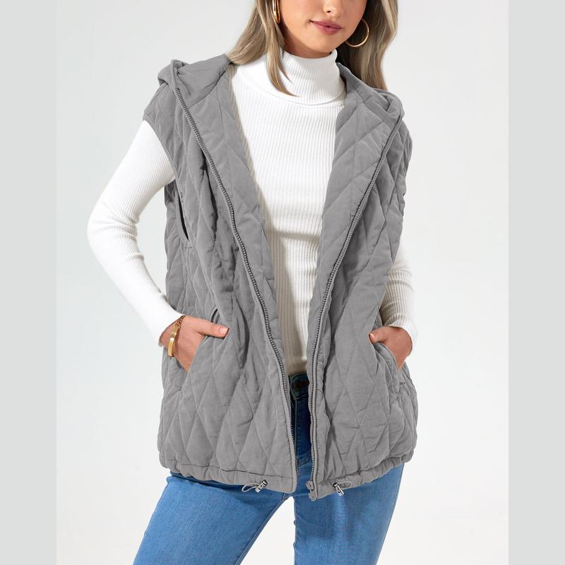 LIAM™ - Manteau d'hiver confortable sans manches à capuche et poches