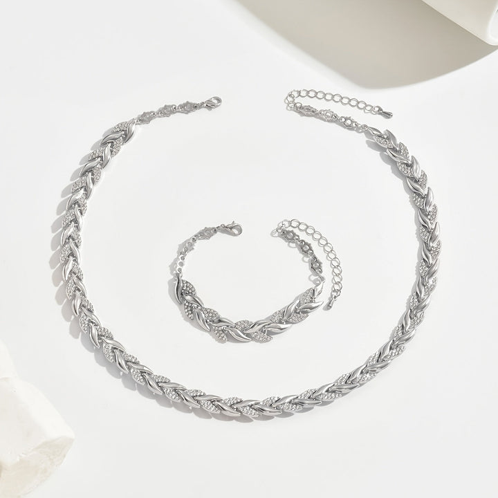 Claire | Elegant Leaf Jewellery Set