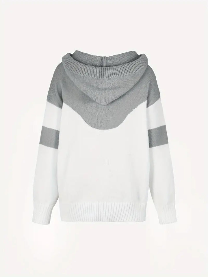 RÍONA™ - Sweat à capuche confortable bicolore