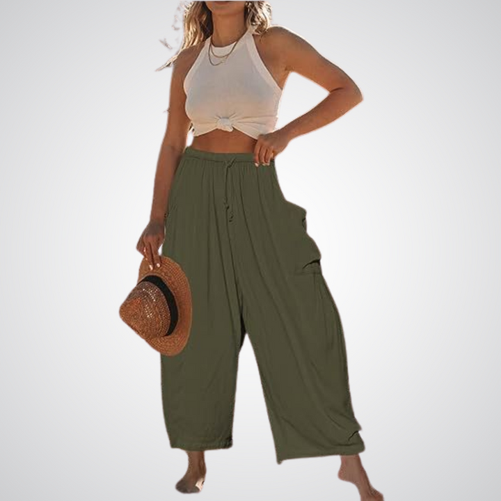 LYNNA™ – Pantalon confort à jambes larges 