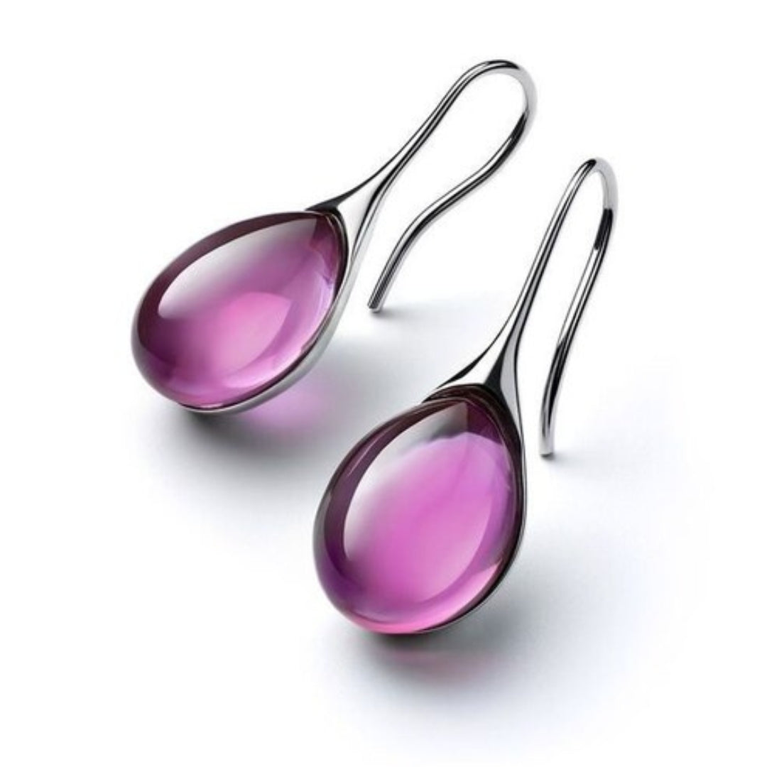 ROMY™ - Boucles d'oreilles pendantes en cristal, or et argent 