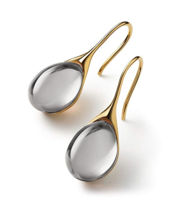 ROMY™ - Boucles d'oreilles pendantes en cristal, or et argent 