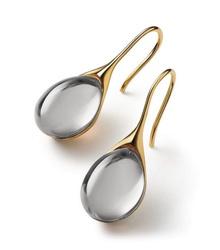 ROMY™ - Boucles d'oreilles pendantes en cristal, or et argent 
