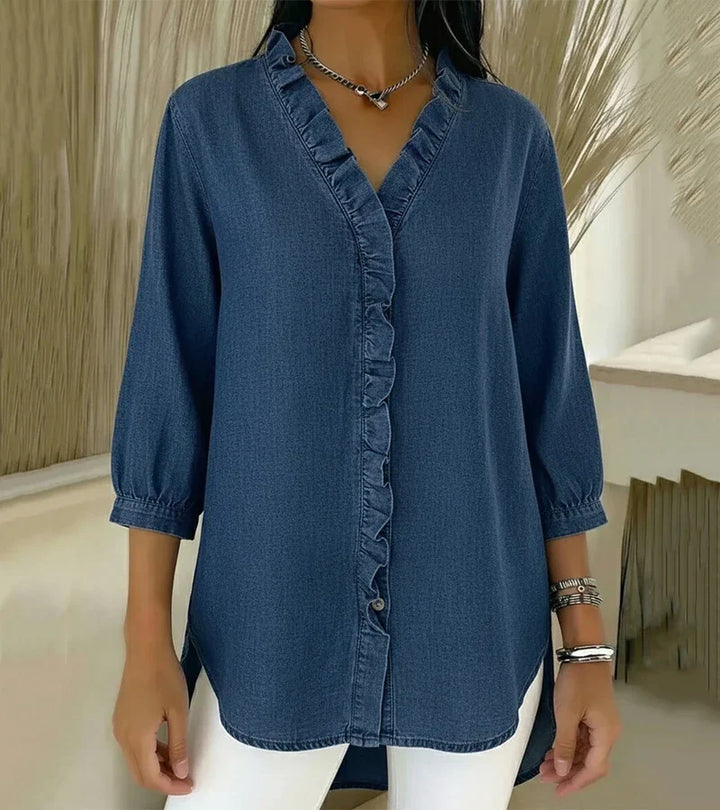 Shirly | Elegant Denim Blouse
