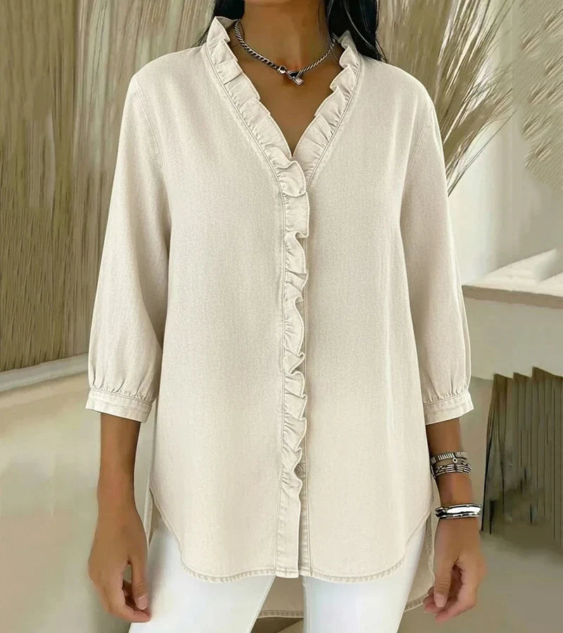 Shirly | Elegant Denim Blouse