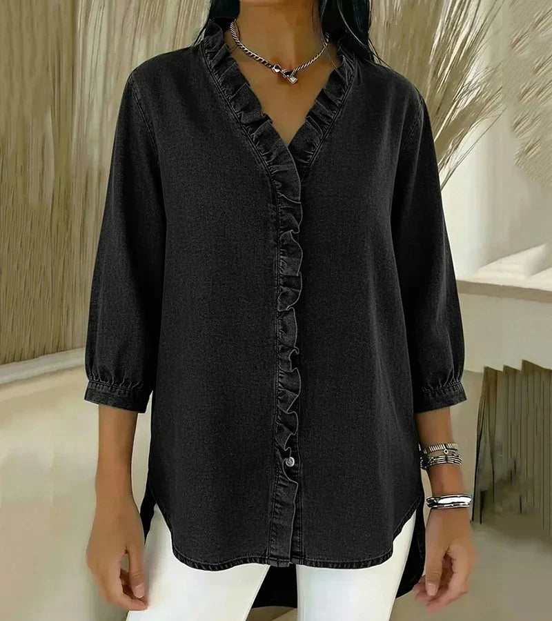Shirly | Elegant Denim Blouse