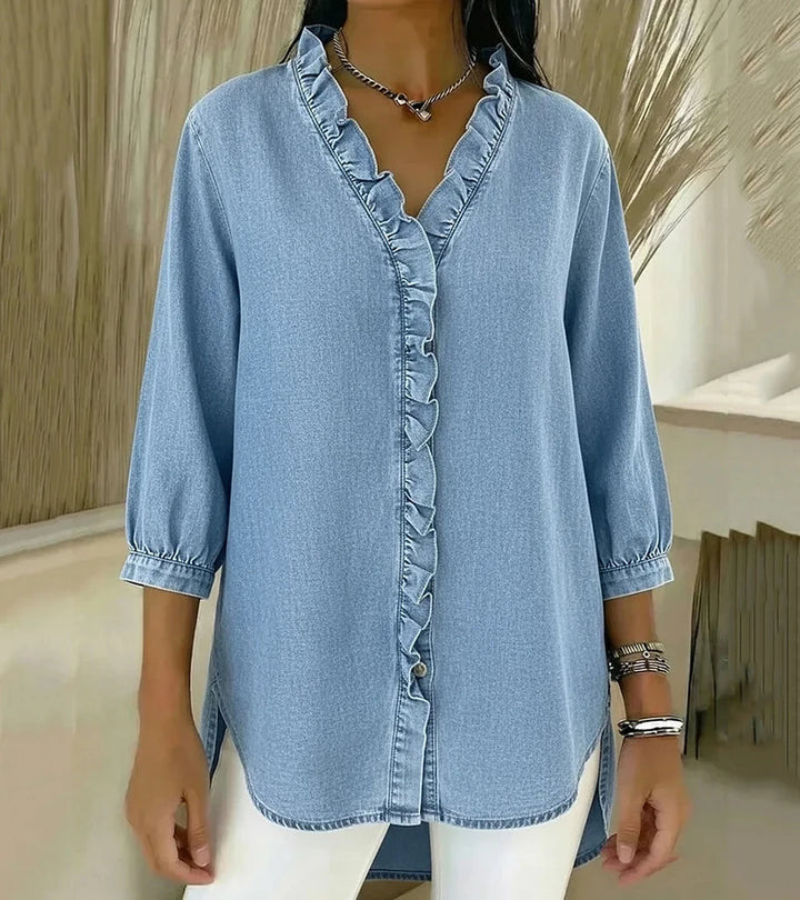 Shirly | Elegant Denim Blouse