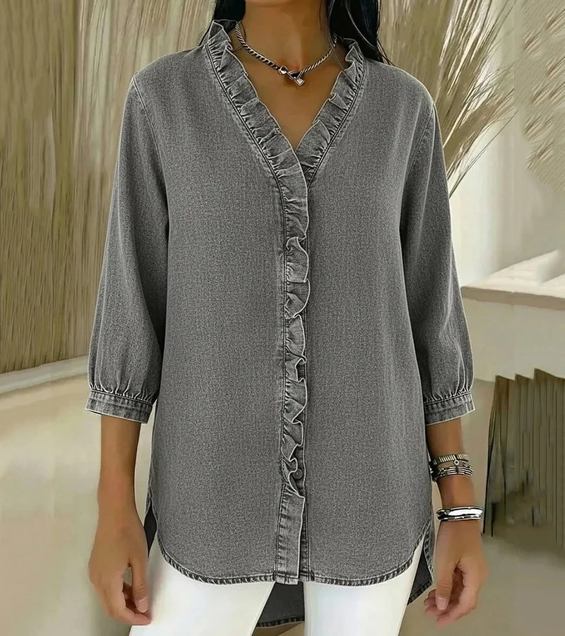 Shirly | Elegant Denim Blouse