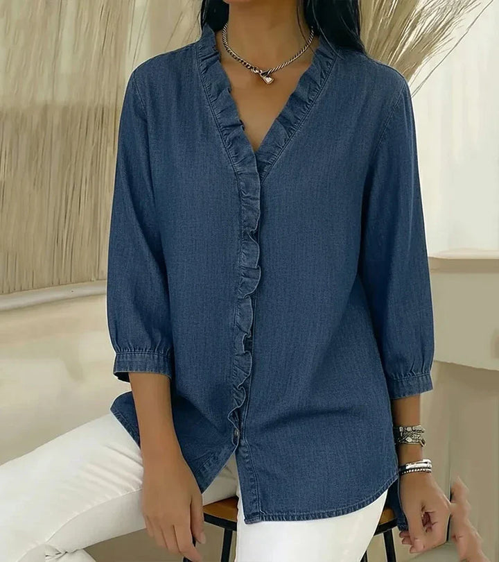Shirly | Elegant Denim Blouse
