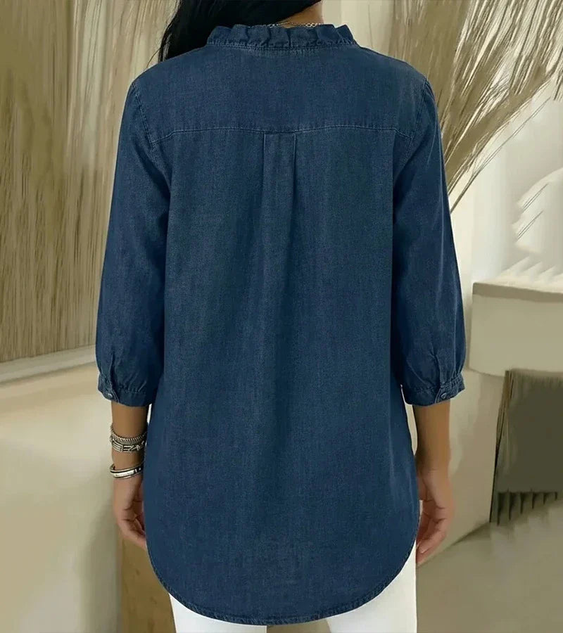 Shirly | Elegant Denim Blouse