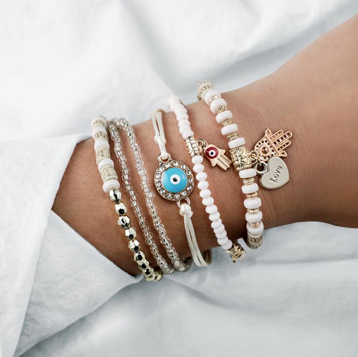 PAULA™ - Ensemble de bracelets Hamsa 