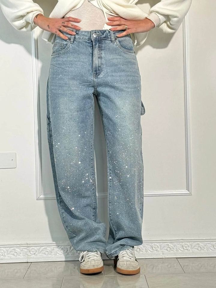 Elise | Sparkle Denim Pants
