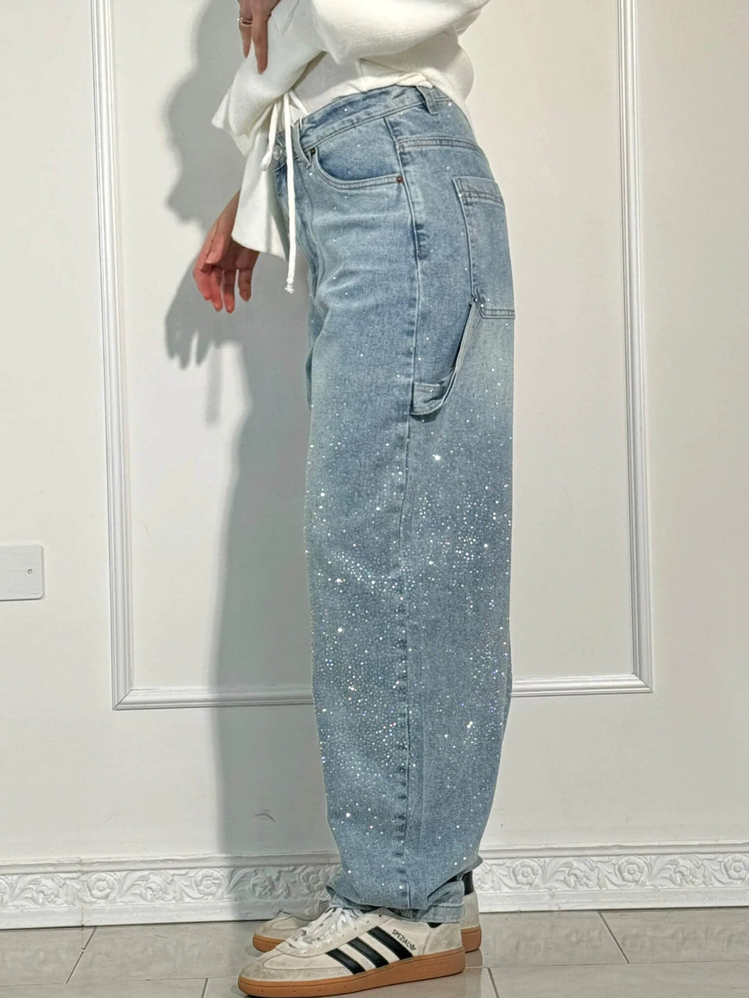 Elise | Sparkle Denim Pants