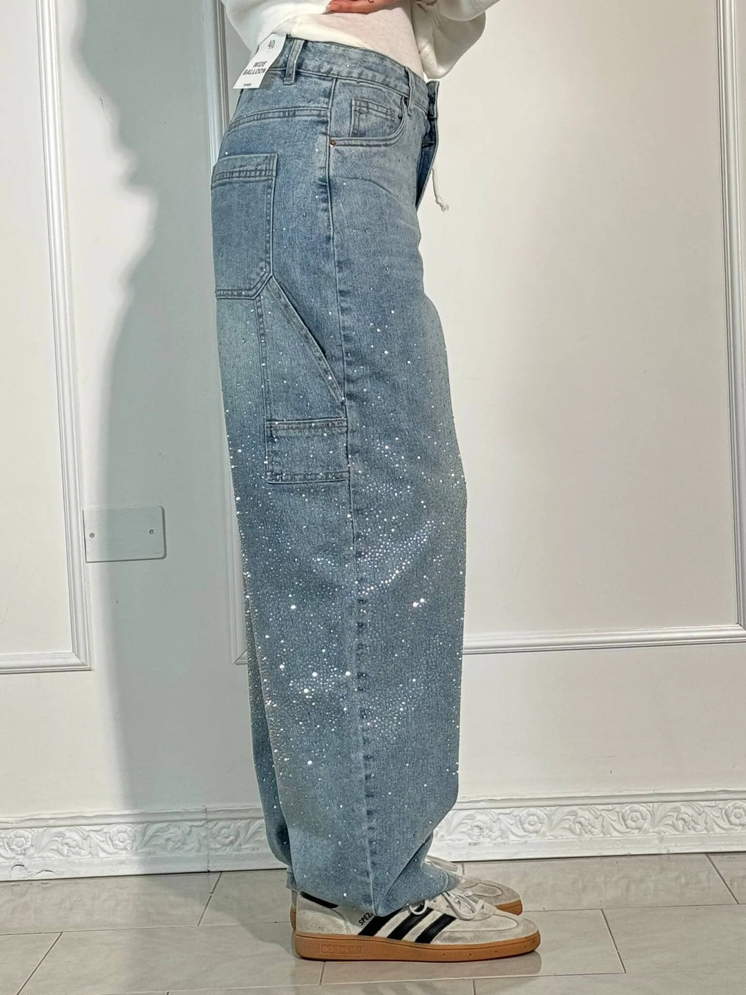 Elise | Sparkle Denim Pants