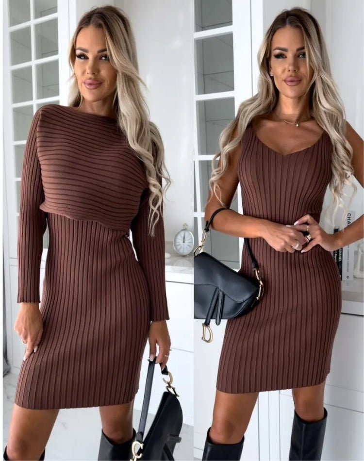 LARISSA™ - Ensemble deux pièces en maille côtelée