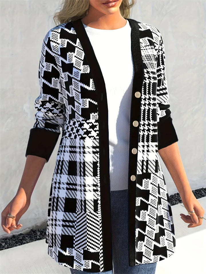 LEONA™ | Gilet élégant à imprimé géométrique
