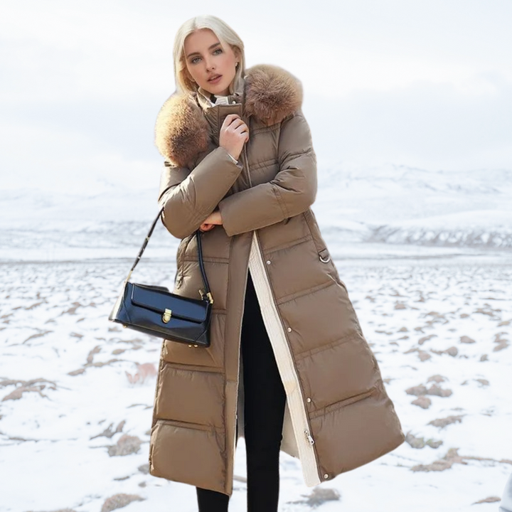 LUCIA™ | Parka d'hiver de créateur avec capuche en fourrure 