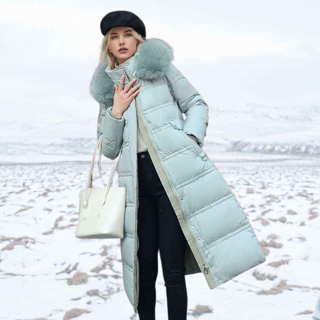 LUCIA™ | Parka d'hiver de créateur avec capuche en fourrure 