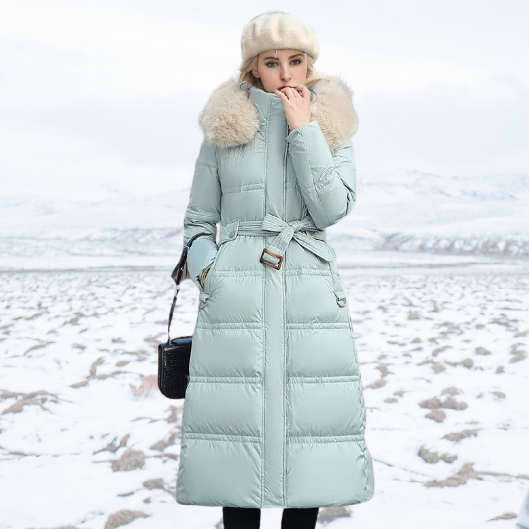 LUCIA™ | Parka d'hiver de créateur avec capuche en fourrure 