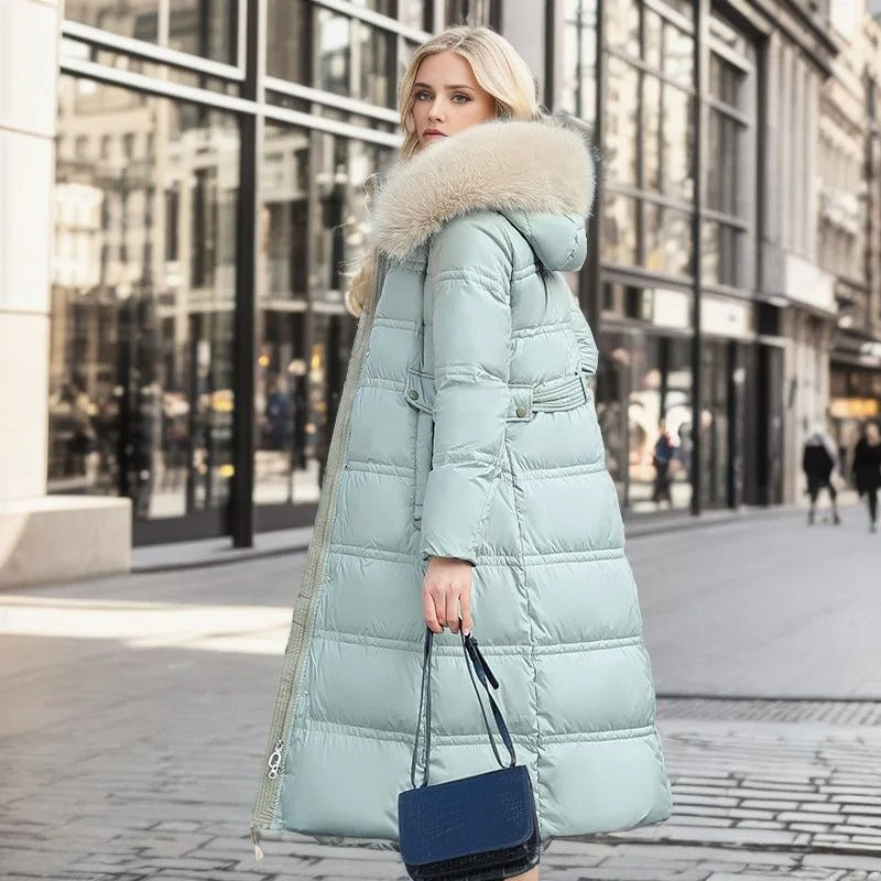 LUCIA™ | Parka d'hiver de créateur avec capuche en fourrure 