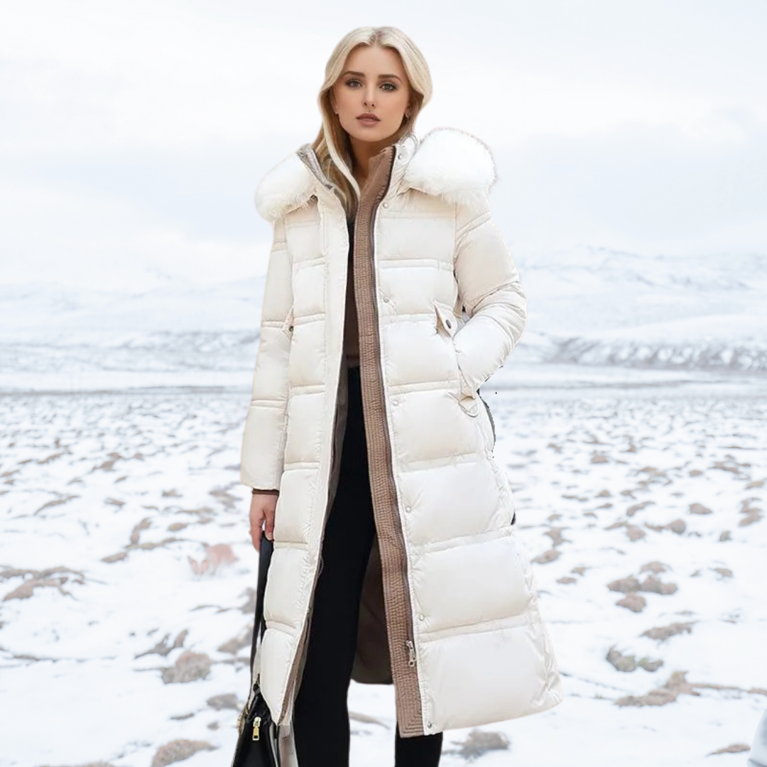 LUCIA™ | Parka d'hiver de créateur avec capuche en fourrure 