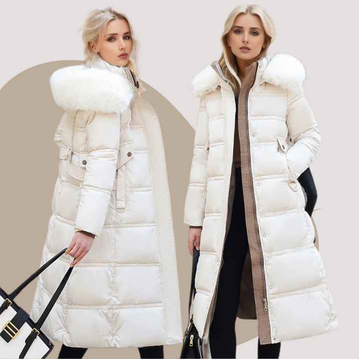 LUCIA™ | Parka d'hiver de créateur avec capuche en fourrure 