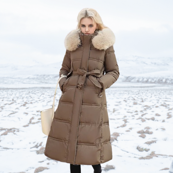 LUCIA™ | Parka d'hiver de créateur avec capuche en fourrure 