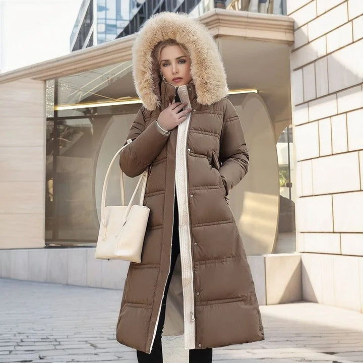 LUCIA™ | Parka d'hiver de créateur avec capuche en fourrure 