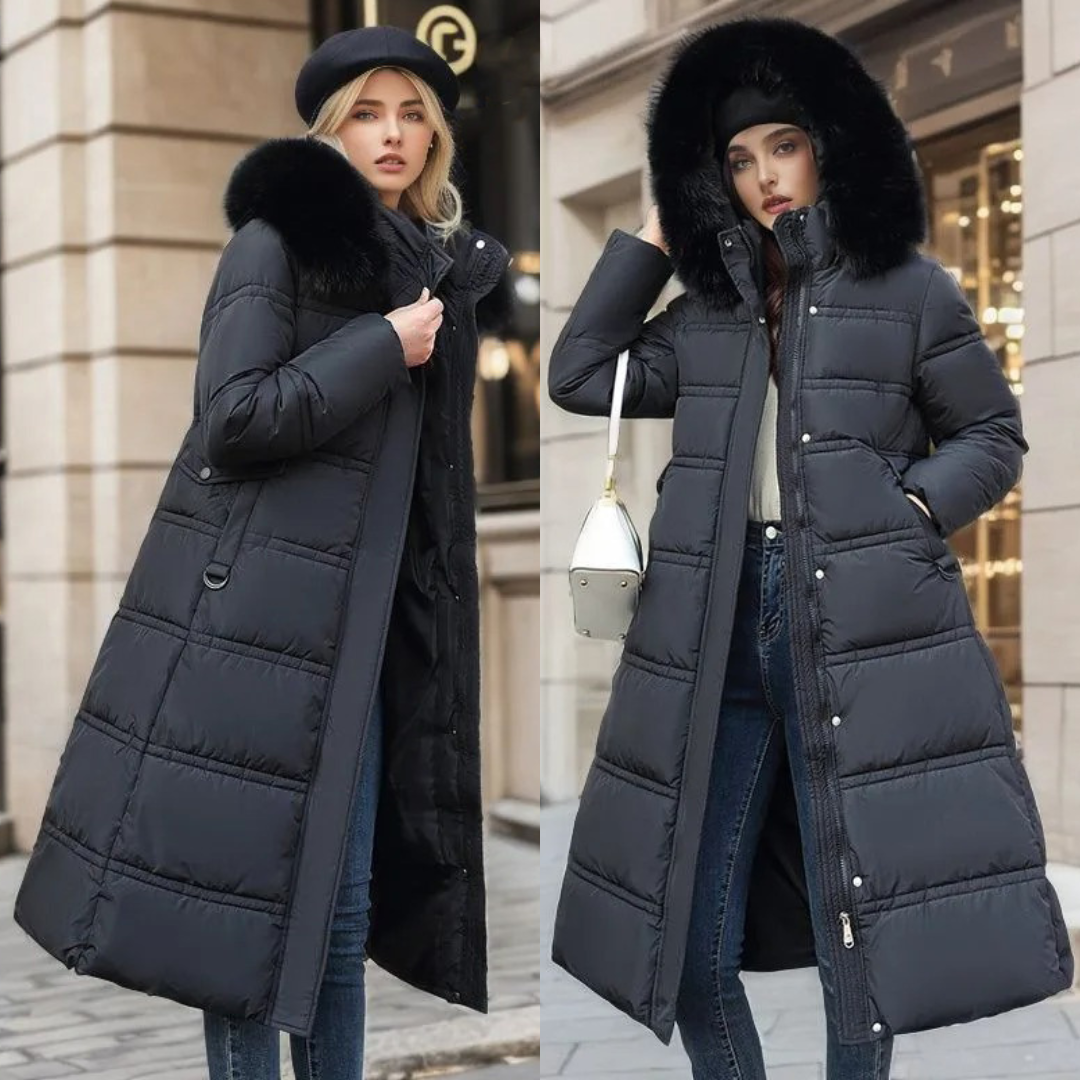 LUCIA™ | Parka d'hiver de créateur avec capuche en fourrure 